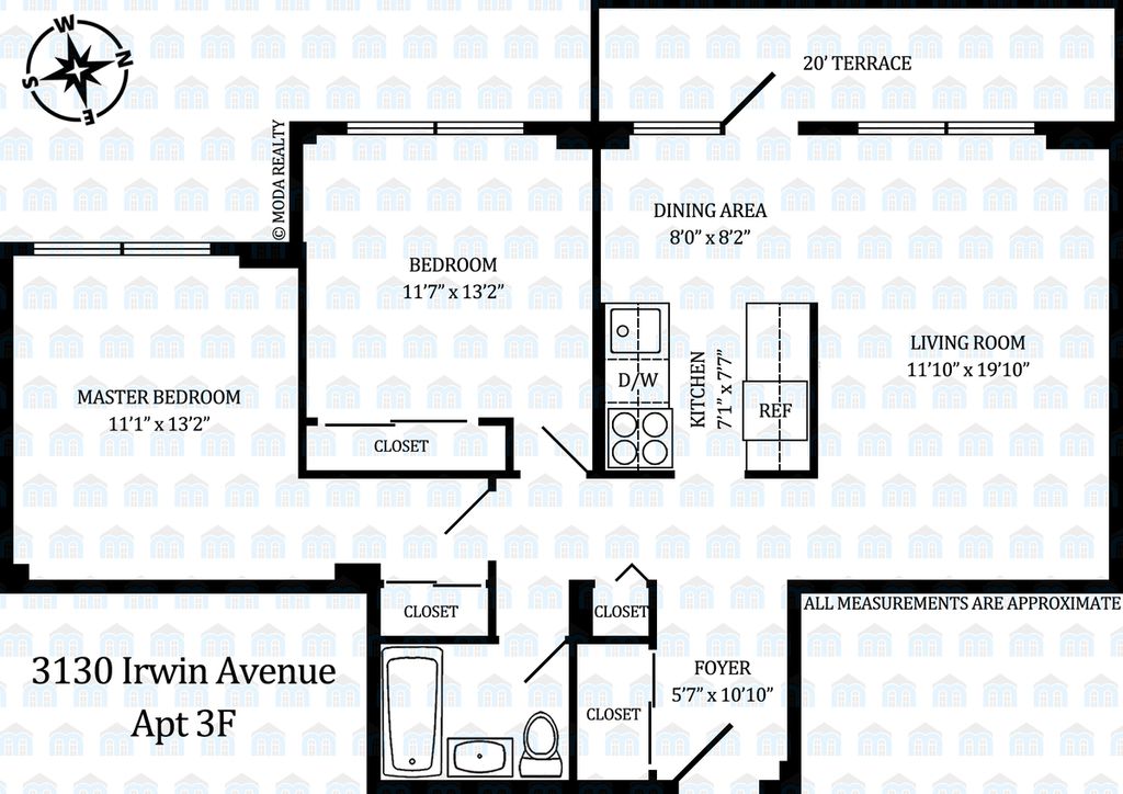 2 Bed 1 Bath Property, New York • 900 Sq Ft